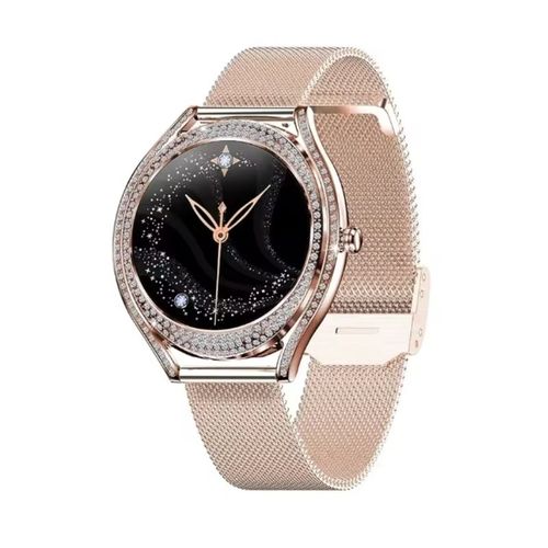 Watchily Smartlady Shiny, Montre Connectée Femme, Appels Et Sms - Rose, Bracelet Milanais