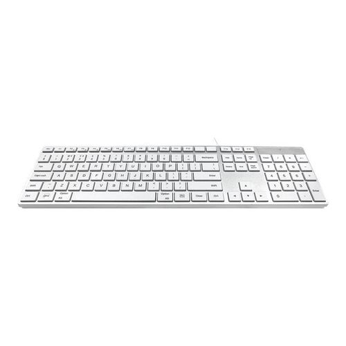 Ceratech Accuratus 301 - Clavier - USB - R.-U. - blanc, argent