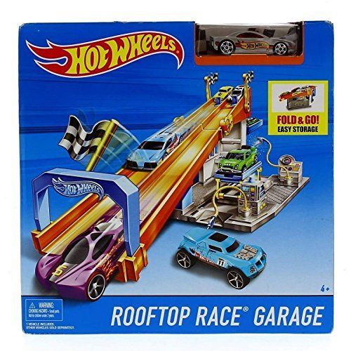 Hot Wheels Rooftop Race Garage With Tune Up Shop