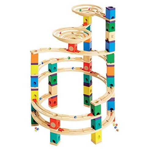 Hape Quadrilla Wooden Marble Run Construction - Cyclone - Quality Time Playing Together Wooden Safe Play - Smart Play For Smart Families