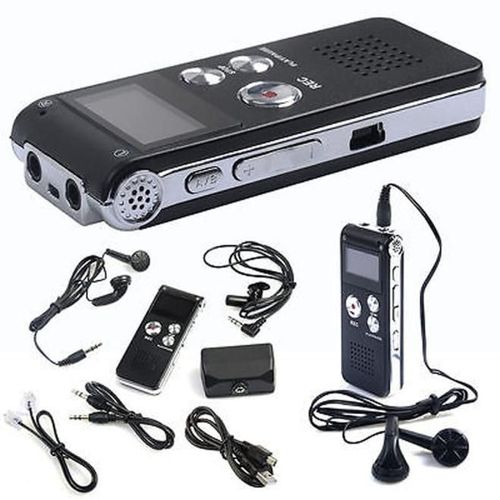8 Go vocale enregistreur numérique audio rechargeable Dictaphone USB Lecteur MP3 Lecteur US