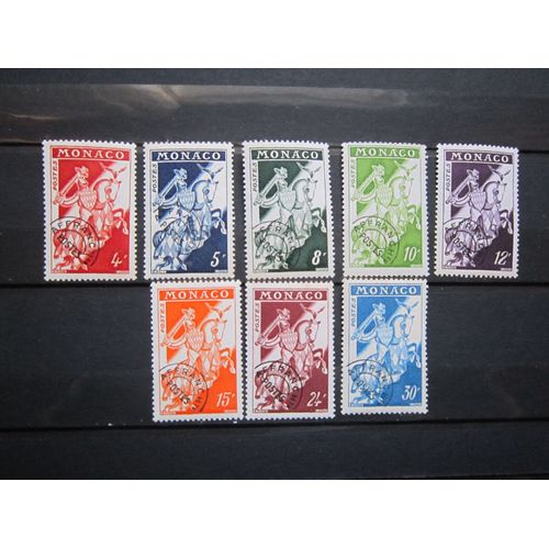 Monaco. Timbres Avec Surcharge "Affranchis Postes" N°11,11a,12,12b,13,13a,14,15 (1954-1959)