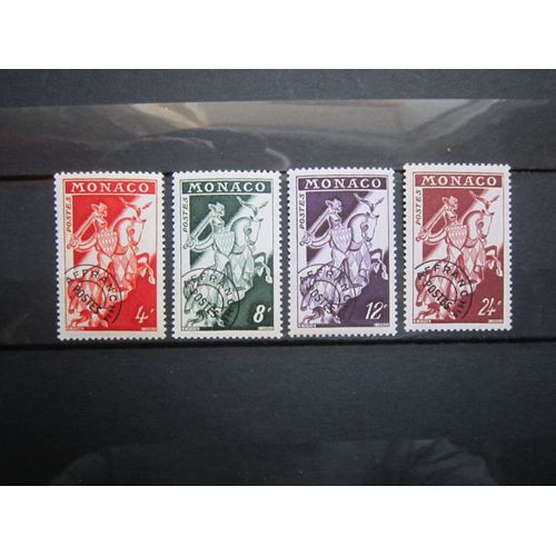 Monaco. Timbres Avec Surcharge "Affranchis Postes". N°11, 12, 13, 14 (1954-1959)