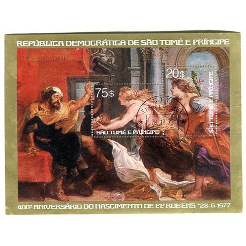 Bloc De 2 Timbres De La République De São Tomé E Principe - 400e Anniversaire De La Naissance De Rubens