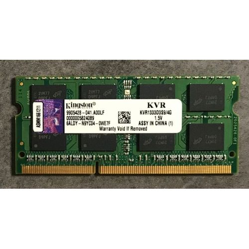 Kingston ValueRAM - DDR3 - module - 4 Go - SO DIMM 204 broches - 1333 MHz / PC3-10600 - CL9 - 1.5 V - mémoire sans tampon - non ECC
