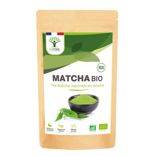 Matcha Bio - Thé Matcha Japonais En Poudre - Colorant Alimentaire Vert - Cuisine Infusion - Origine Japon - Conditionné En France - Certifié Ecocert - 50g