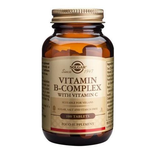 Solgar, Vitamin B-Complex With Vitamin C Comprimés, 100 