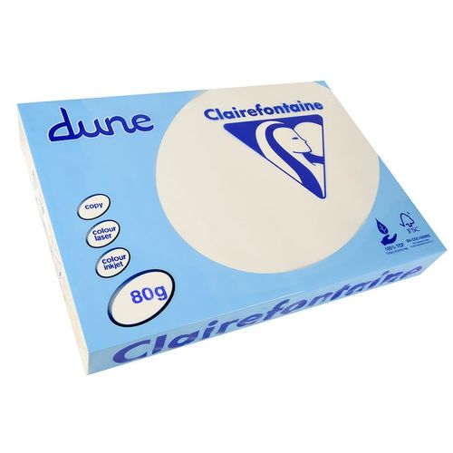 Clairefontaine Ramette 500 Feuilles Dune 80g A3 420x297 mm Certifié FSC / TCF Blanc