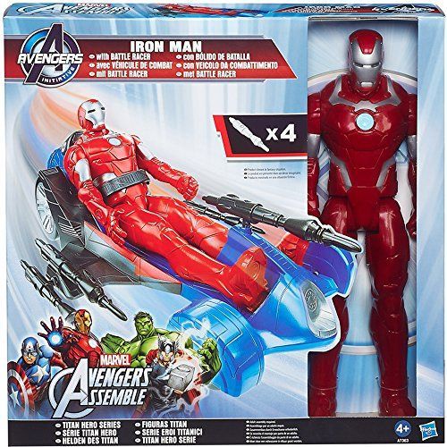 Marvel Iron Man Figure With Battle Racer Avengers Titan Hero Series