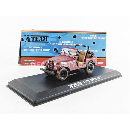 Greenlight Collectibles - 1/43 - Jeep Cj 7 Agence Tous Risques / The A-Team 1984 - 86528-Greenlight Collectibles