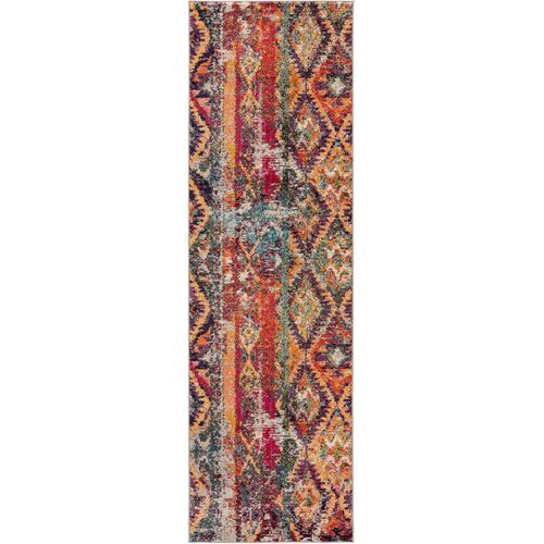 Tapis Vintage De Couloir Casa Multicouleur 70x240 Cm - Tapis Poil Ras / Effet Usé