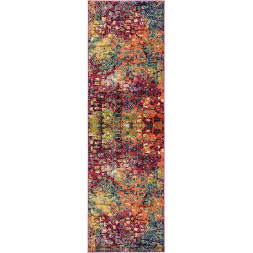 Tapis Vintage De Couloir Casa Multicouleur 70x240 Cm - Tapis Poil Ras / Effet Usé