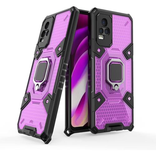 Coque Pour Oneplus Nord N200 5g. Double Protection 2 En 1 Cover Avec Support Antichocanti Rayures Heavy Duty Flexible Case Pour Oneplus Nord N200 5g Smartphone.Mauve