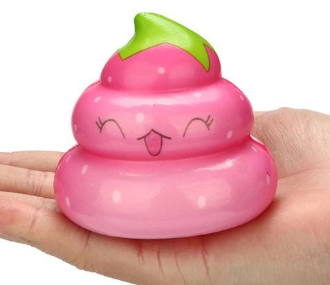 Squeeze Squishy Anti Stress Gâteau Dessert Fraise Rose Chantilly Caca Parfumé Jouet Enfant Adulte Peluche Souple Récréation