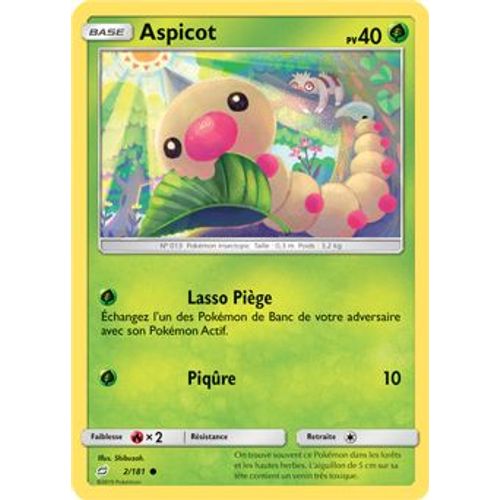 Carte Pokémon - Aspicot - 2/181 - Duo De Choc