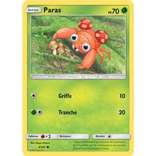 Carte Pokémon - Paras - 6/181 - Duo De Choc