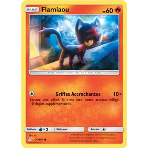 Carte Pokémon - Flamiaou - 20/181 - Duo De Choc