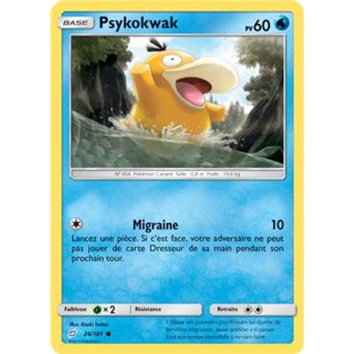 Carte Pokémon - Psykokwak - 26/181 - Duo De Choc