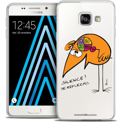 Caseink - Caseink Coque Housse Etui Pour Samsung Galaxy A3 2016 (A310) [Licence Officielle Collector Les Shadoks® Design Silence - Souple - Ultra Fin - Imprimé En France]