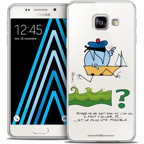 Caseink - Caseink Coque Housse Etui Pour Samsung Galaxy A3 2016 (A310) [Licence Officielle Collector Les Shadoks® Design Il Faut Y Aller - Souple - Ultra Fin - Imprimé En France]