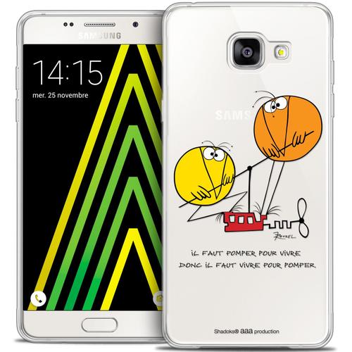 Caseink - Caseink Coque Housse Etui Pour Samsung Galaxy A5 2016 (A510) [Licence Officielle Collector Les Shadoks® Design Vivre Pour Pomper - Souple - Ultra Fin - Imprimé En France]