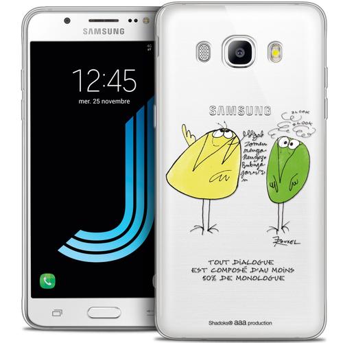 Caseink - Caseink Coque Housse Etui Pour Samsung Galaxy J7 2016 (J710) [Licence Officielle Collector Les Shadoks® Design Le Dialogue - Souple - Ultra Fin - Imprimé En France]