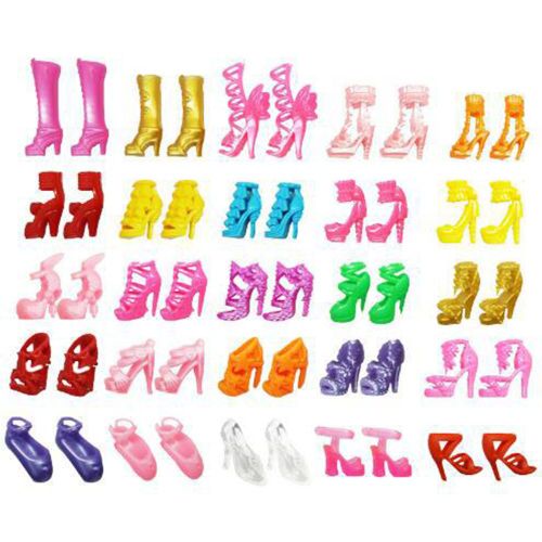 30 Paires Talons Hauts Chaussures Sandales Accessoires Poupées Pour Barbie Poupée Jouet Cad'au Enfant