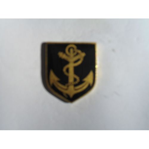 Insigne Ecu Gendarmerie Maritime, Base Noire, Ancre Dorée