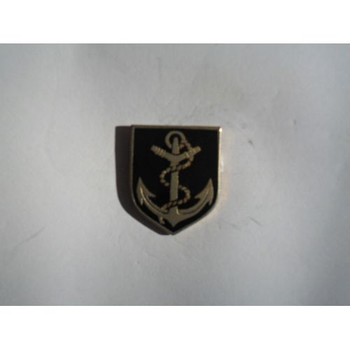 Insigne Ecu Gendarmerie Maritime, Base Noire, Ancre Argent