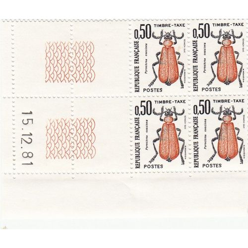 Coin Daté N° 105 Timbres Taxes - 15-12-81 - Insectes