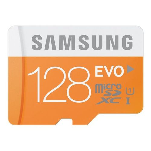 Samsung EVO MB-MP128DA - Carte mémoire flash (adaptateur microSDHC - SD inclus(e)) - 128 Go - UHS Class 1 / Class10 - microSDXC UHS-I