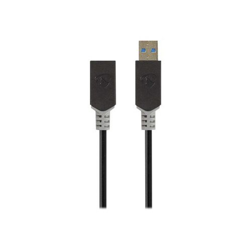 Nedis - Adaptateur USB - USB type A (F) pour 24 pin USB-C (M) - USB 3.0 - 15 cm - rond - anthracite