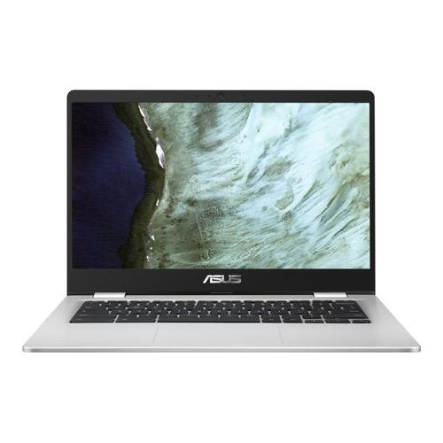 ASUS Chromebook C423NA BZ0027 - Celeron N3350 / 1.1 GHz - Chrome OS - 4 Go RAM - 64 Go eMMC - 14" écran tactile 1366 x 768 (HD) - HD Graphics 500 - 802.11ac - argent (partie supérieure), noir...