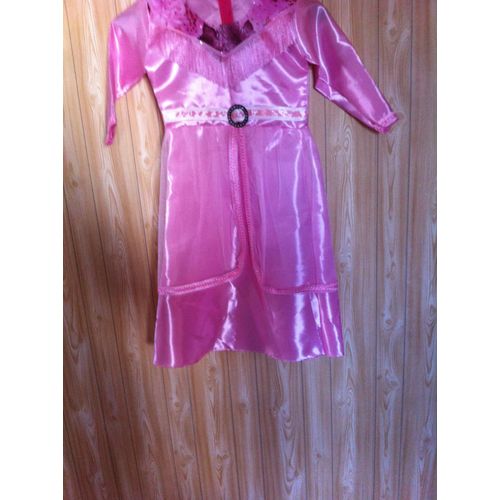 Robe Longue Satinée Enfant. Couleur Rose. Taille 8/10 Ans. Fermeture Eclair Au Dos. Longueur Totale : 80 Cm. Existe Également En Orange.
