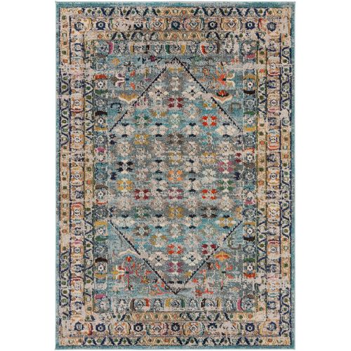 Tapis Vintage Casa Bleu 200x290 Cm - Tapis Poil Ras / Effet Usé