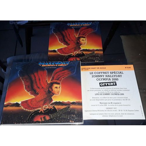 Johnny Hallyday Rare Cd Digipack 2000 Quelque Part Un Aigle Avec Son Coupon