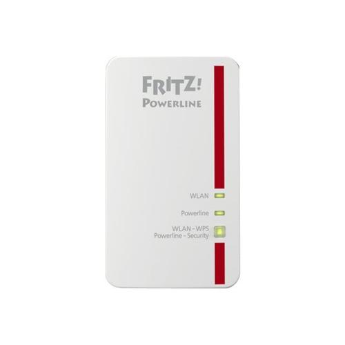 AVM FRITZ!Powerline 1240E - WLAN Set - pont - GigE, HomePlug AV (HPAV) 2.0, IEEE 1901 - 802.11b/g/n - 2,4 Ghz - Branchement mural (pack de 2)