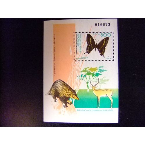 Guinea Ecuatorial 1992 Proteccion De La Naturaleza Mariposas Edifil 158 ** Mnh