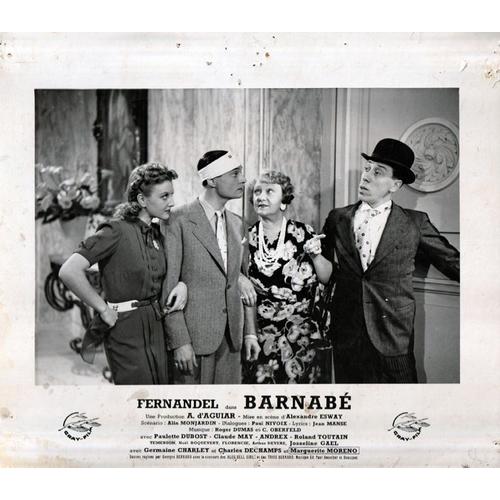 Barnabé - Photo D'exploitation Cinématographique Cartonnée - Format 24x27 Cm - De Alexandre Esway Avec Fernandel , Marguerite Moreno , Andrex , Roland Toutain - 1938 #