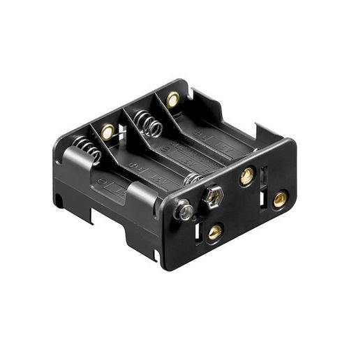 Goobay Lot de 3 Supports pour 8 piles AA/MIGNON/LR6 Noir