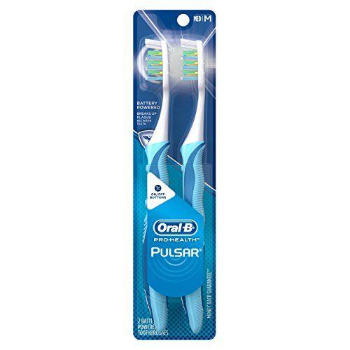 'oral-B Pulsar Medium Bristle Toothbrush , 2 Count, (Colors May Vary)' 