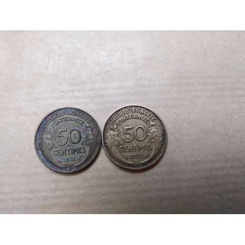 Lot De 2 Pièces De 50 Centimes 1931/1932