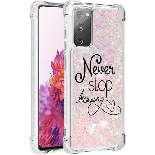 Compatible Avec Samsung Galaxy S20 Fe Glitter Coque Girls Glitter Phone Etui Sequin Liquid Clear Silicone Housse De Protection Pour Galaxy S20 Fe/S20 Lite Buchstabe Yb