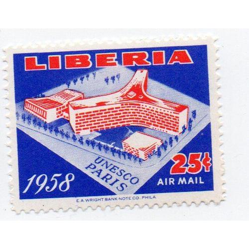Libéria- 1 Timbre Neuf- Poste Aérienne- Unesco Paris