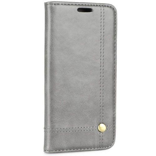 Etui Rabat Latéral Iphone Xs Gris Aimant Intégré