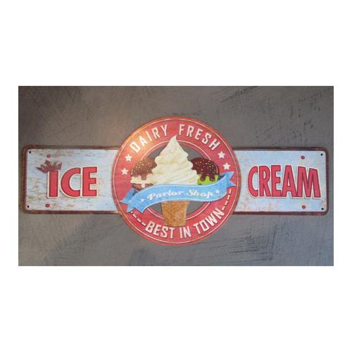 Plaque Enseigne Ice Cream Best In Town Creme Glacétole Pub Affiche Metal Usa