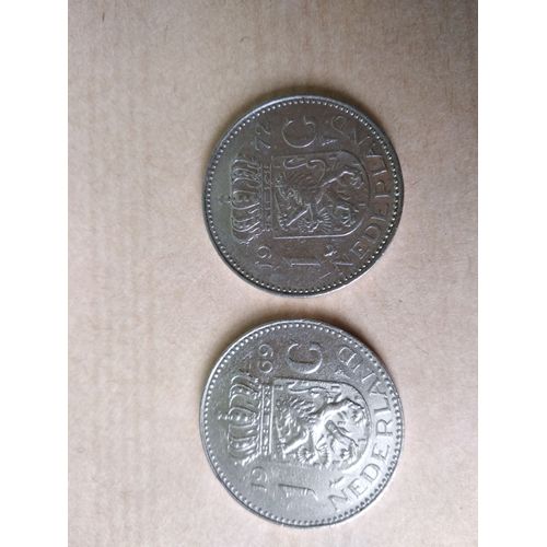 Lot De 2 Pièces De 1 Gulden Néerlandaise 1969 / 1972