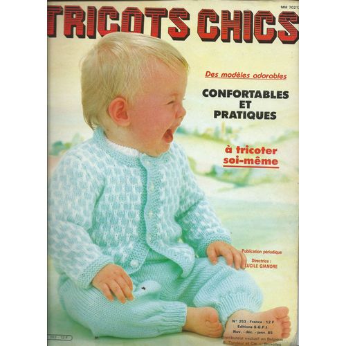 Tricots Chics, Des Modèles Adorables Confortables Et Pratiques À Tricoter Soi-Même , Lucile Gianore , Novembre/ Dec/Janv. 1985 N° 253
