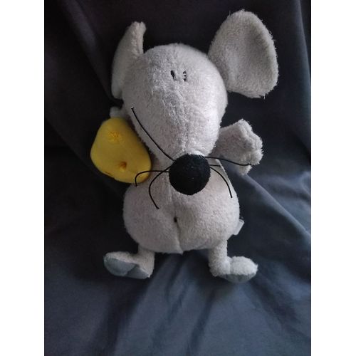 Doudou Peluche Souris Grise Gruyere Billes Vertbaudet