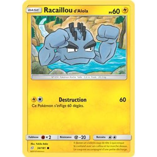 Carte Pokémon - Racaillou D'alola - 34/181 - Duo De Choc